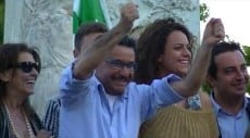 La Consigliera Valeriano, accanto al presidente del Consiglio comunale di Formia Maurizio Tallerini poco dopo la vittoria al ballottaggio nel 2013