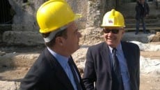 Zingaretti e Bartolomeo insieme in una visita allo scavo di Caposele